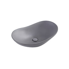 Oval Modern Bathroom Sink with Overflow, Basin & Faucet