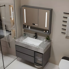 Lunaris Matte Stone Vanity Set with Smart Mirror &  Faucet