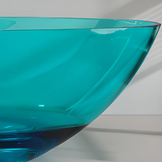 Verde Asymmetry Freestanding Green Resin Bathtub