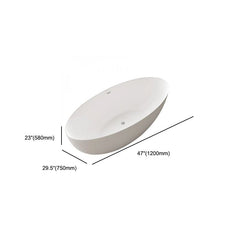 PlexiLux Elliptical Freestanding Bathtub with Handles &amp; Soaking Therapy