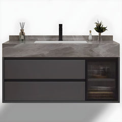 Lunaris Matte Stone Vanity Set with Smart Mirror &  Faucet
