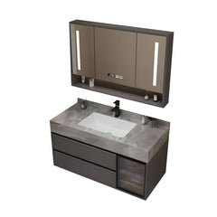 Lunaris Matte Stone Vanity Set with Smart Mirror &  Faucet
