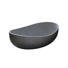 Industrial Gray Concrete Oval Freestanding Soaking Tub