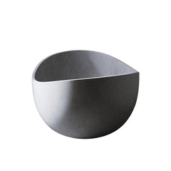 Industrial Gray Concrete Oval Freestanding Soaking Tub