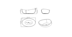 Pure Form Oval Freestanding Stone Resin Soaking Tub in Matte White
